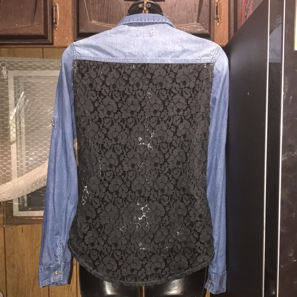 CHIQLE DENIM ARCHITECT LONG SLEEVE TEE SHIRT - Picture 4 of 16